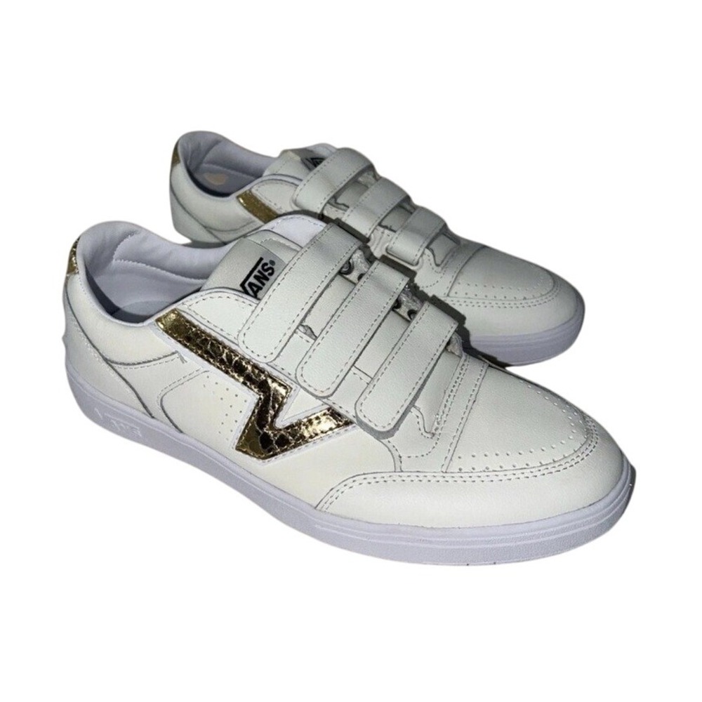 NWOT Vans‎ Lowland Comfycush Men's US 8 Marshmallow & Metallic Gold Sneakers